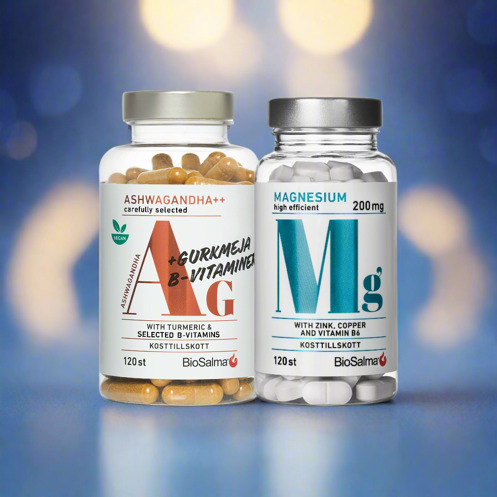 Ashwagandha with turmeric and Vitamin B, 120 capsules