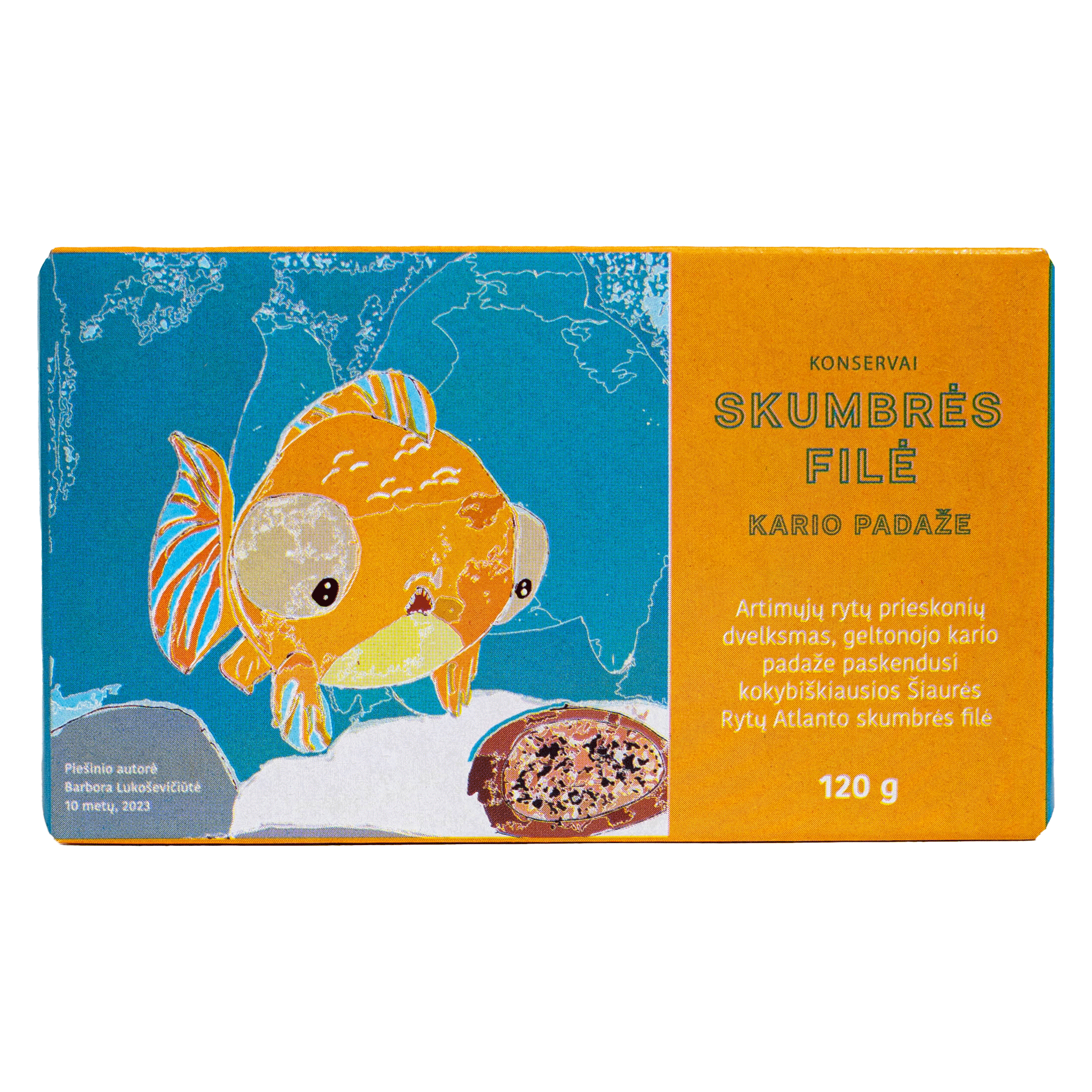 Skumbrės filė kario padaže išorinė pakuotė