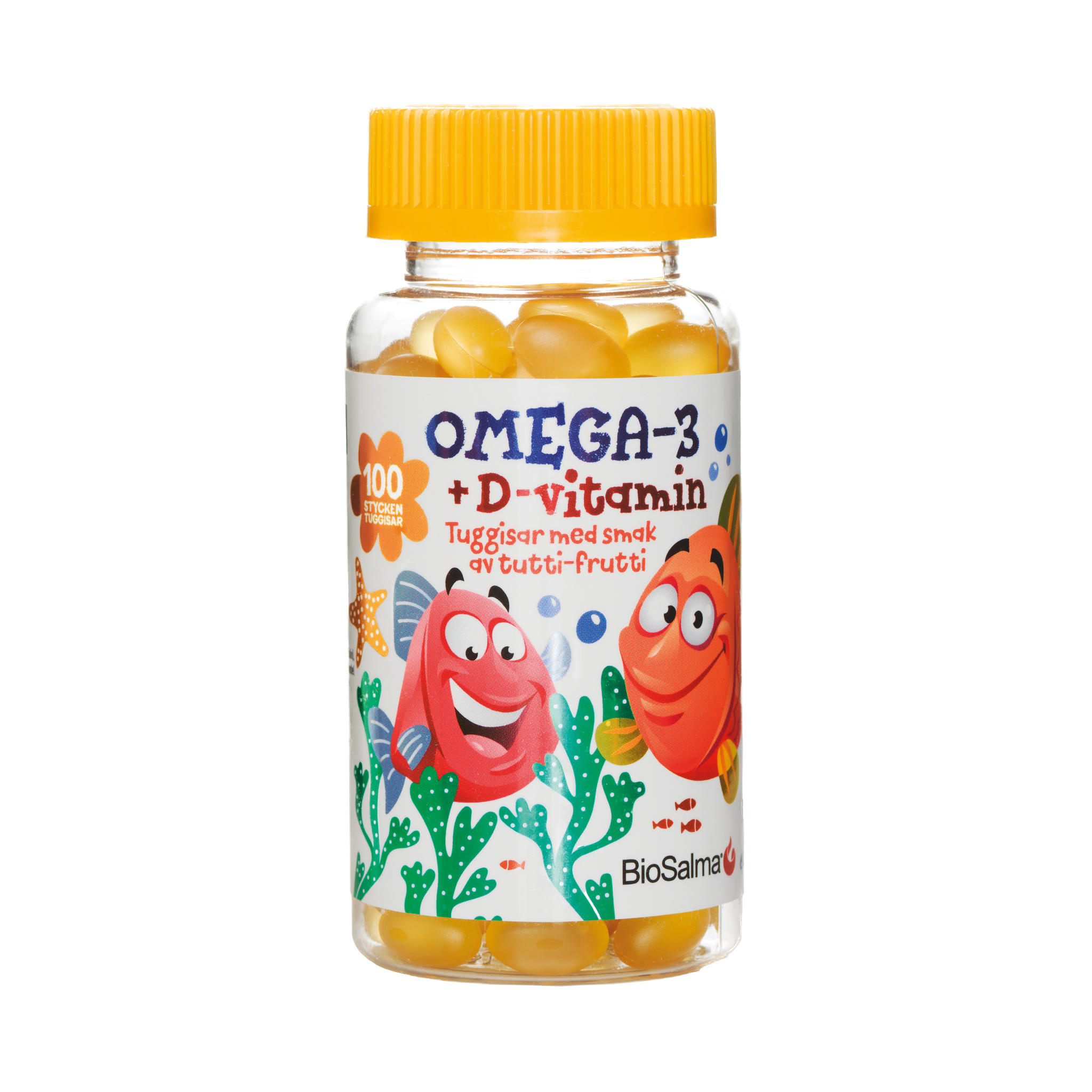 Omega-3 for Children + Vitamin D3 and E, 100 capsules