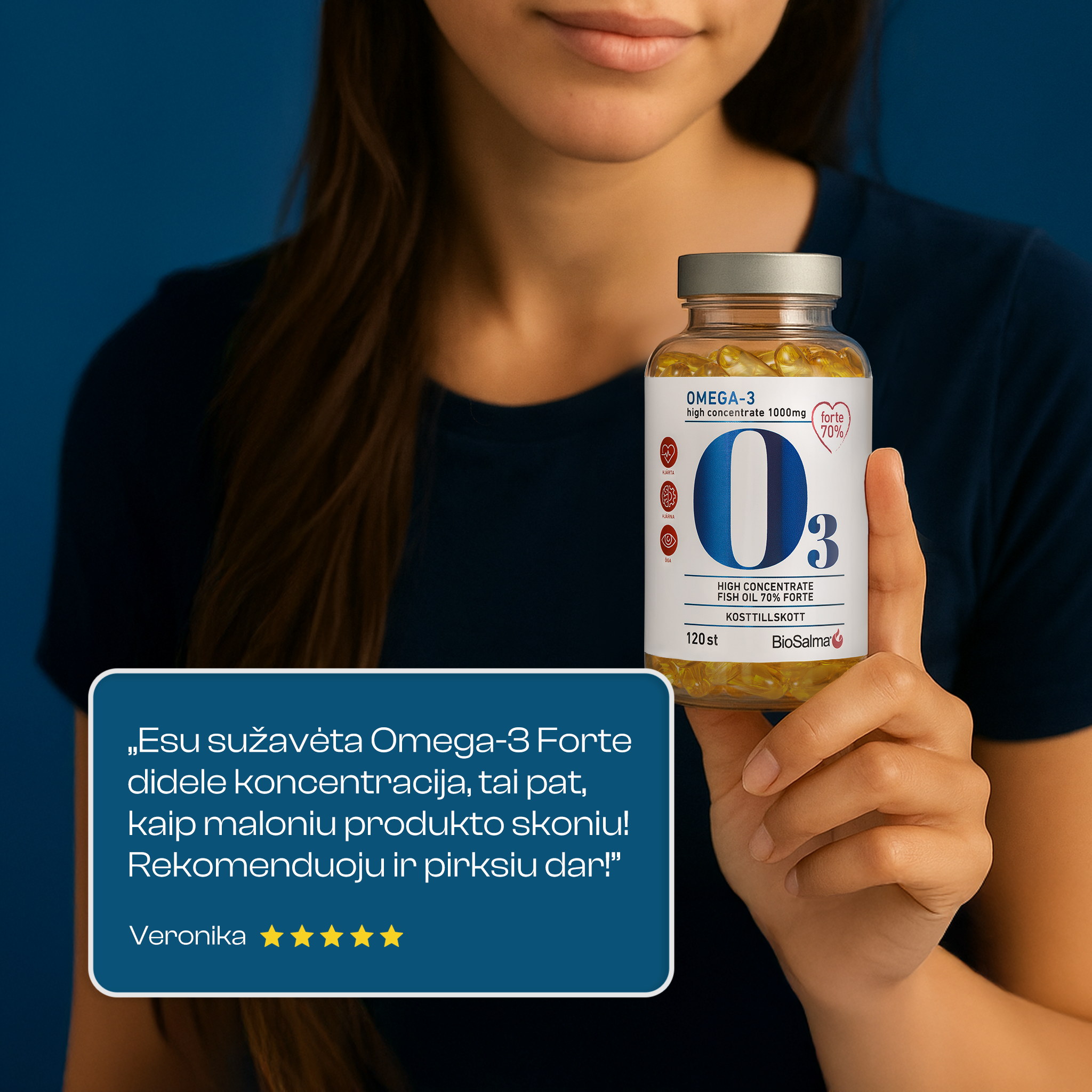 Omega-3 Forte 70%, 120 capsules