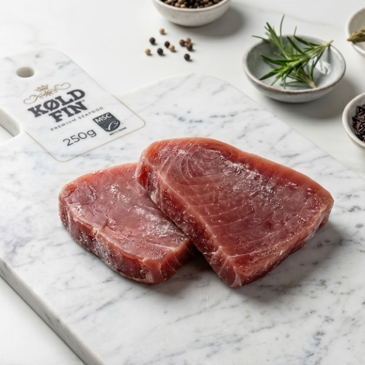 Geltonpelekio tuno steikai, "Kold Fin", 250g