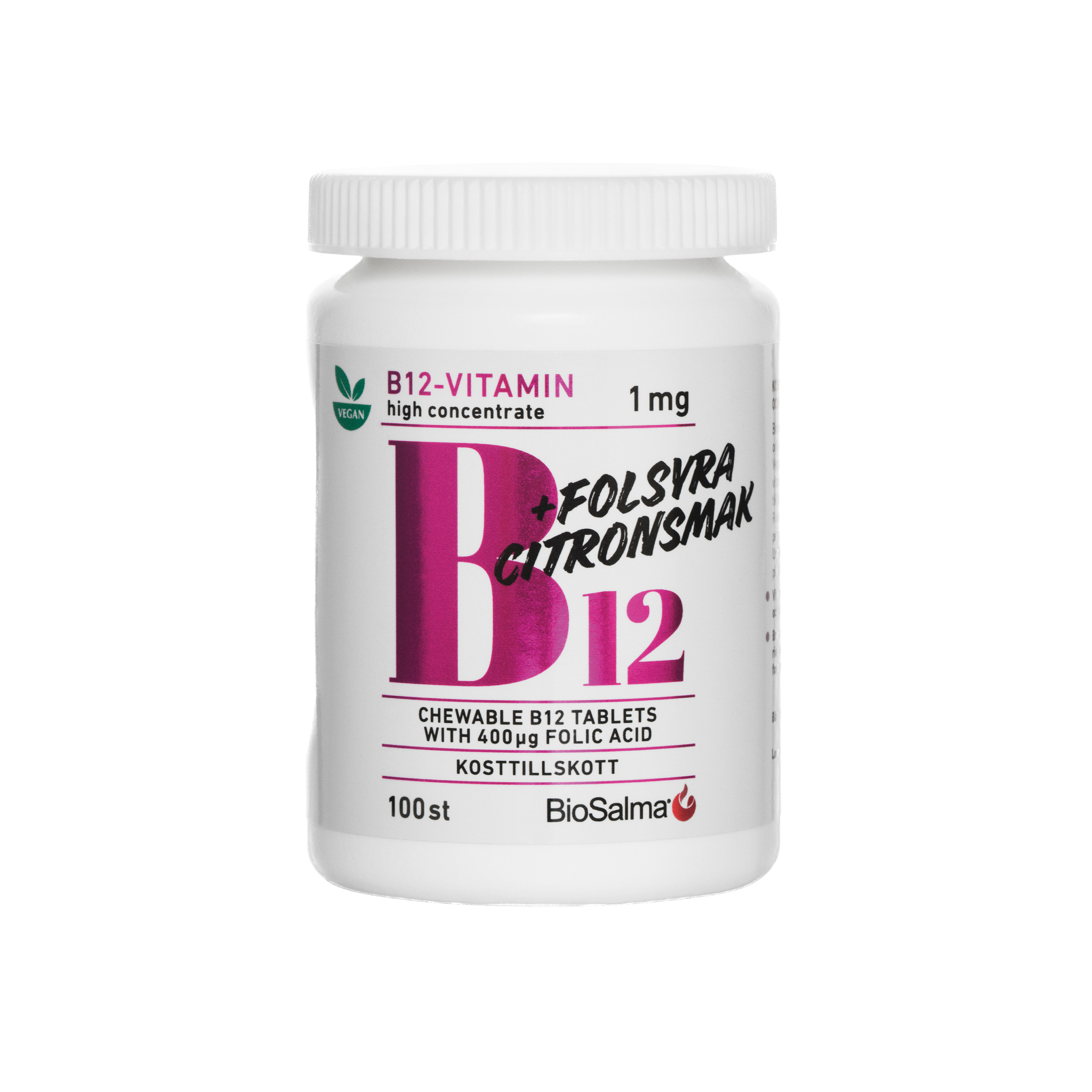 Vitamin B12 with Folic Acid, 100 tablets