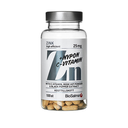 Zinc with rosehip, ginger and black pepper extracts, 100 tablets