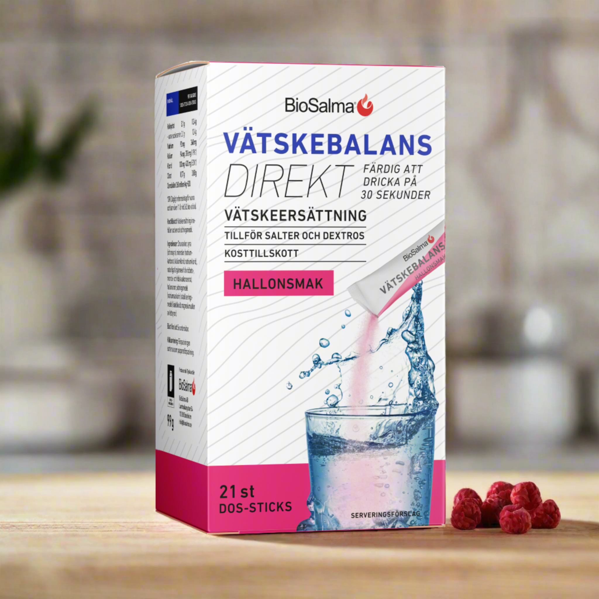 Электролиты Vandens Balansas Direct с ягодным вкусом, 21 упаковка.