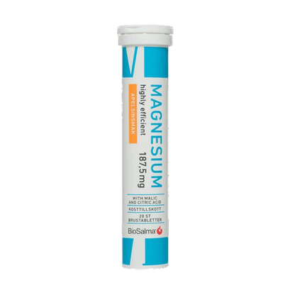 Magnesium orange flavor with sweeteners, 20 effervescent tablets