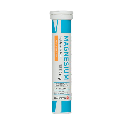 Magnesium orange flavor with sweeteners, 20 effervescent tablets