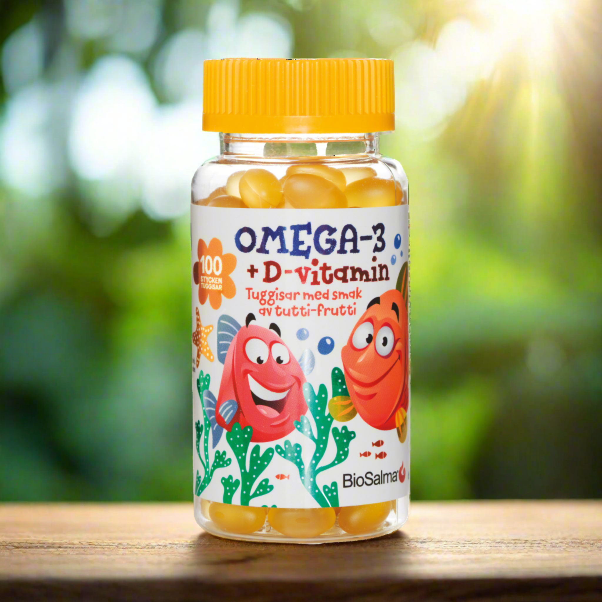 Omega-3 for Children + Vitamin D3 and E, 100 capsules
