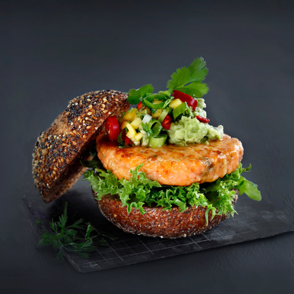 Salmon burgers with cheese, 260g 